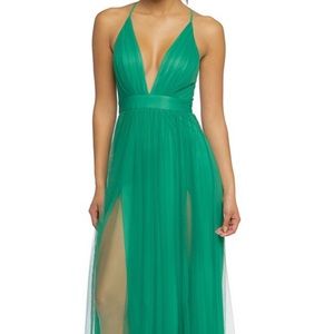Green tule dress